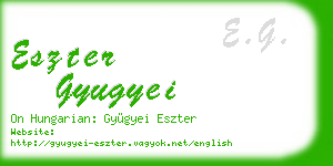 eszter gyugyei business card